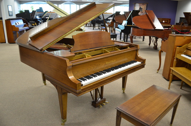 1983 Mason & Hamlin walnut model A grand piano - Grand Pianos